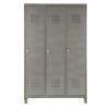 Kleiderschrank/Spind aus grauem Metall